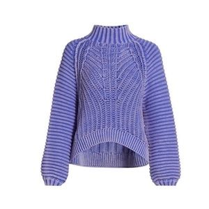 Free People Sweatheart Ribbed Pullover Sweater, NWT!